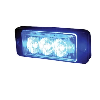 0-441-32 Slimline High Intensity 3 Blue LED Warning Light
